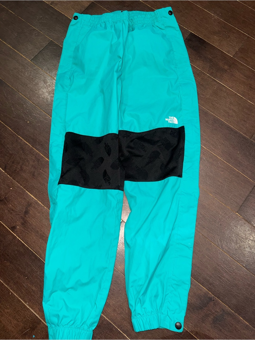 The North Face Teal and Black Kids Wind Pants
